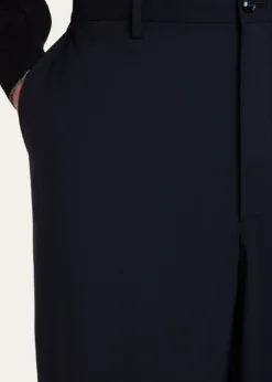 Giorgio ArmaniMen's Virgin Wool Flat Front Trousers