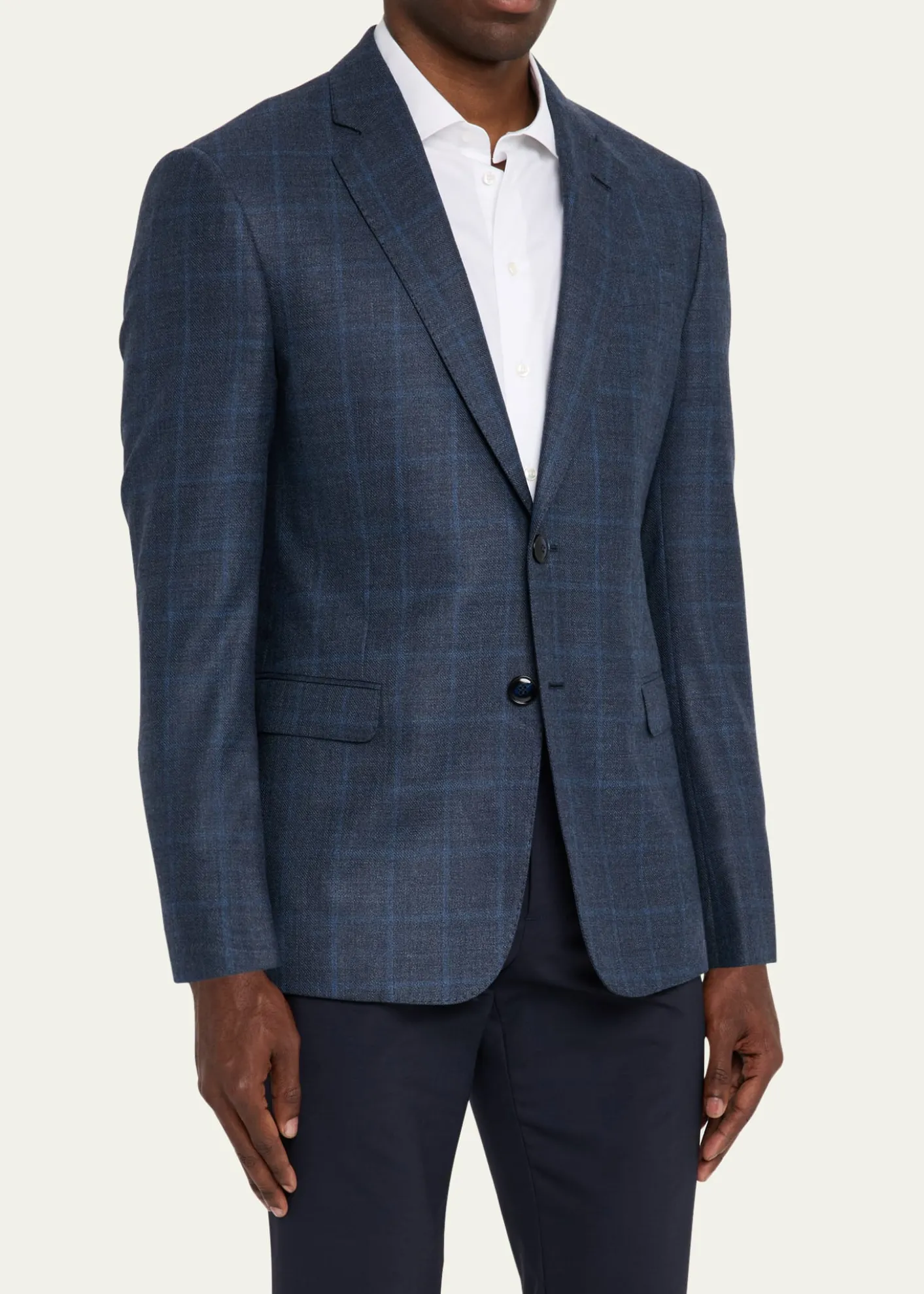 Giorgio ArmaniMen's Wool and Cashmere Soft Check Sport Coat