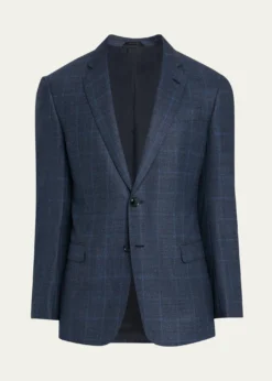 Giorgio ArmaniMen's Wool and Cashmere Soft Check Sport Coat