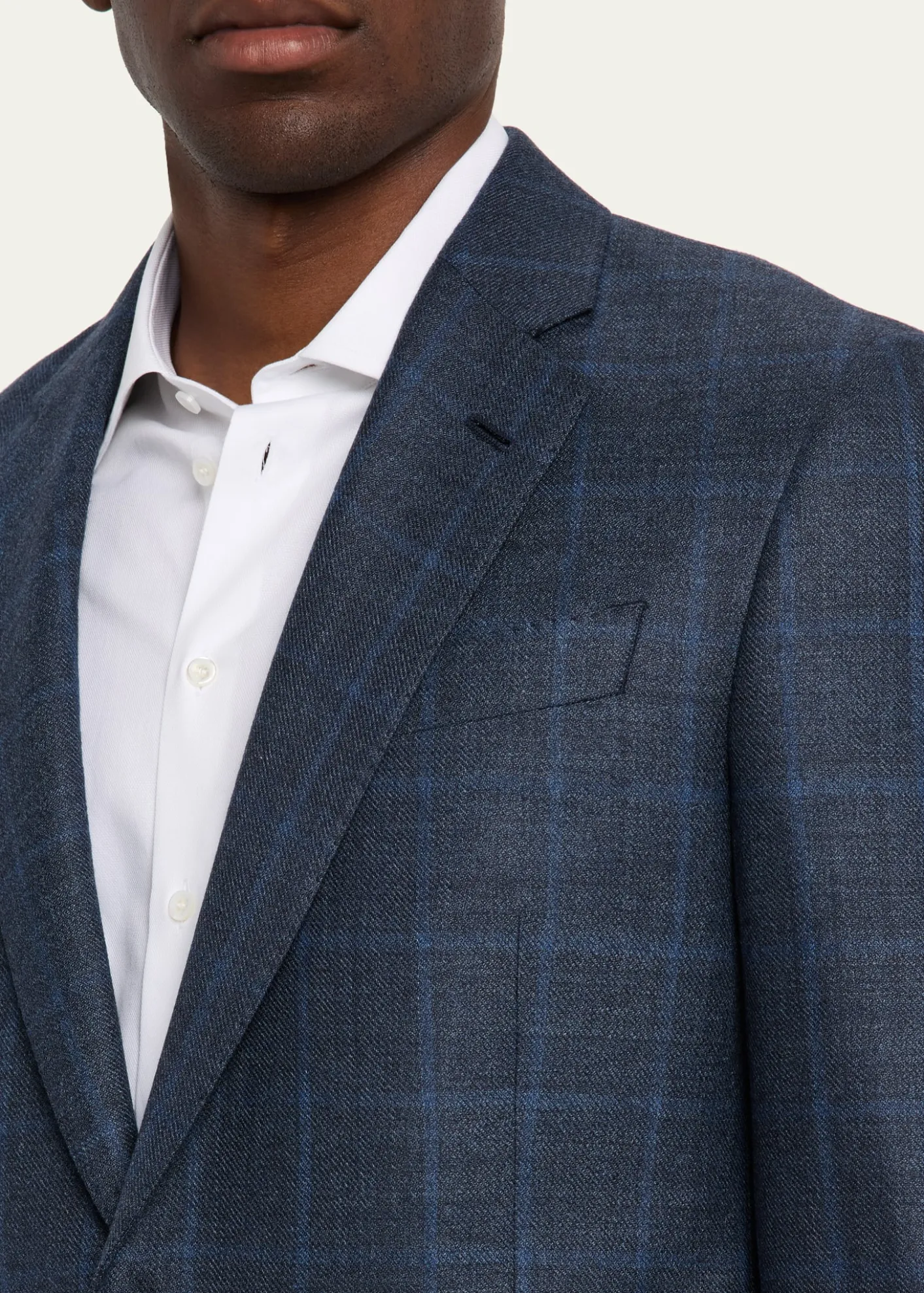 Giorgio ArmaniMen's Wool and Cashmere Soft Check Sport Coat