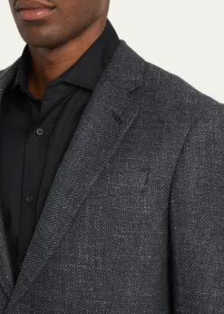 Giorgio ArmaniMen's Wool Blend Melange Two-Button Sport Coat
