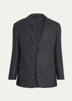 Giorgio ArmaniMen's Wool Blend Melange Two-Button Sport Coat