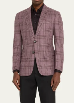 Giorgio ArmaniMen's Wool-Cashmere Plaid Sport Coat