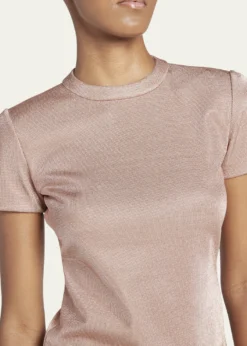 Giorgio ArmaniMetallic Short-Sleeve Bonded Jersey Tee