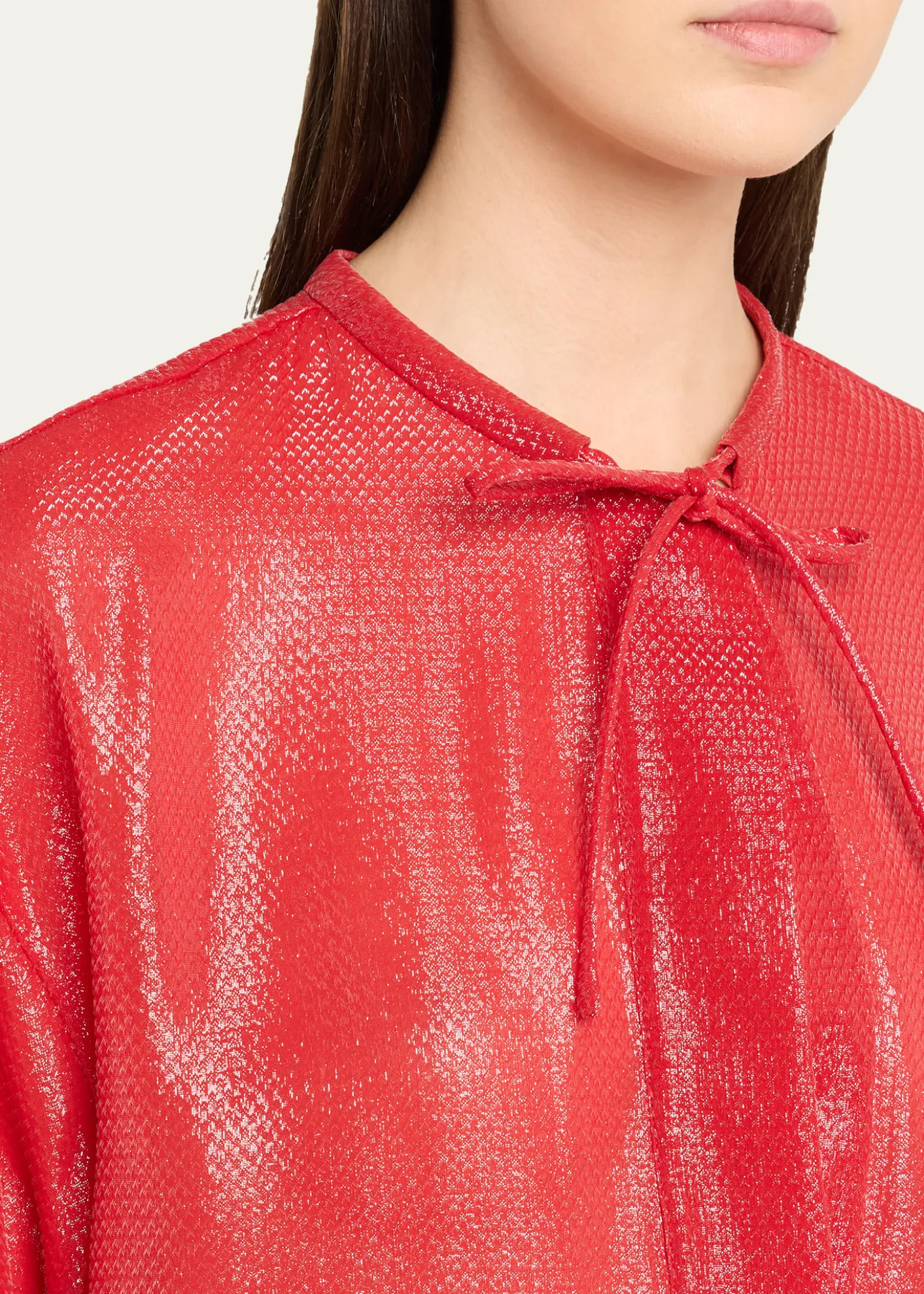 Giorgio ArmaniOversized Shiny Silk-Blend Tunic