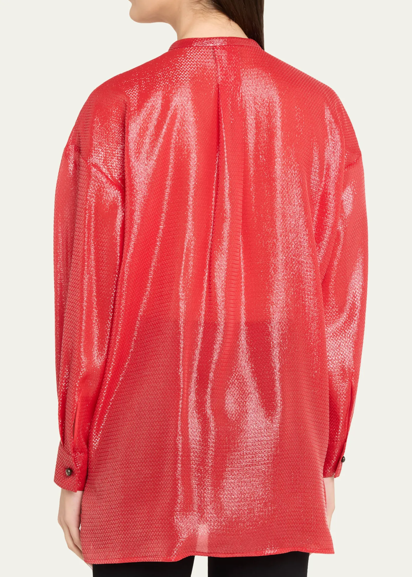 Giorgio ArmaniOversized Shiny Silk-Blend Tunic
