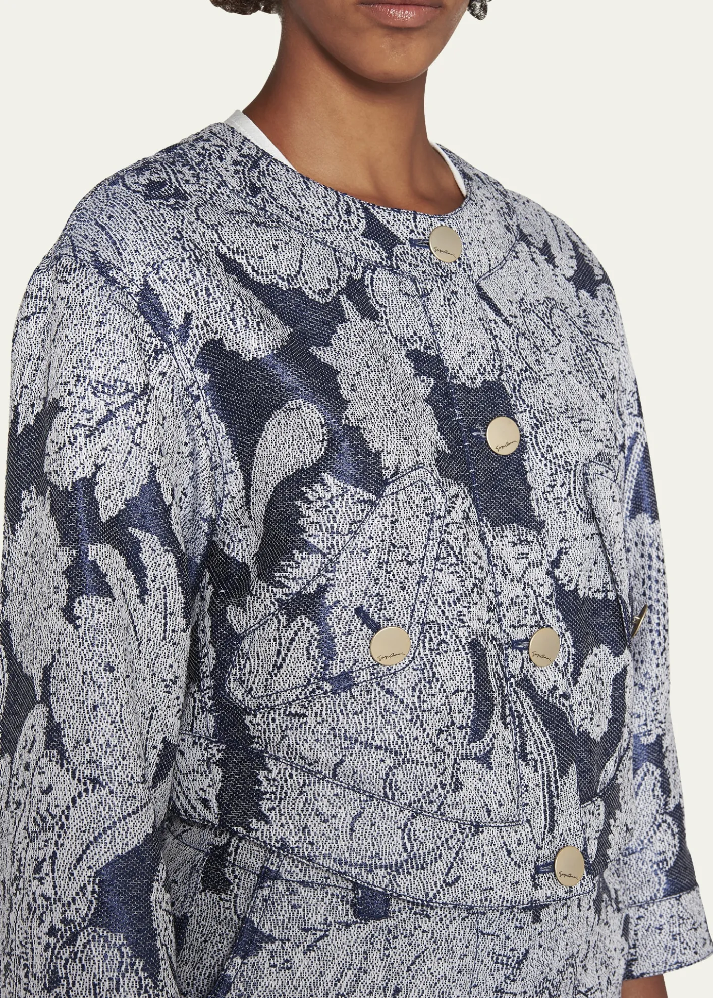 Giorgio ArmaniPaisley Crop Jacket