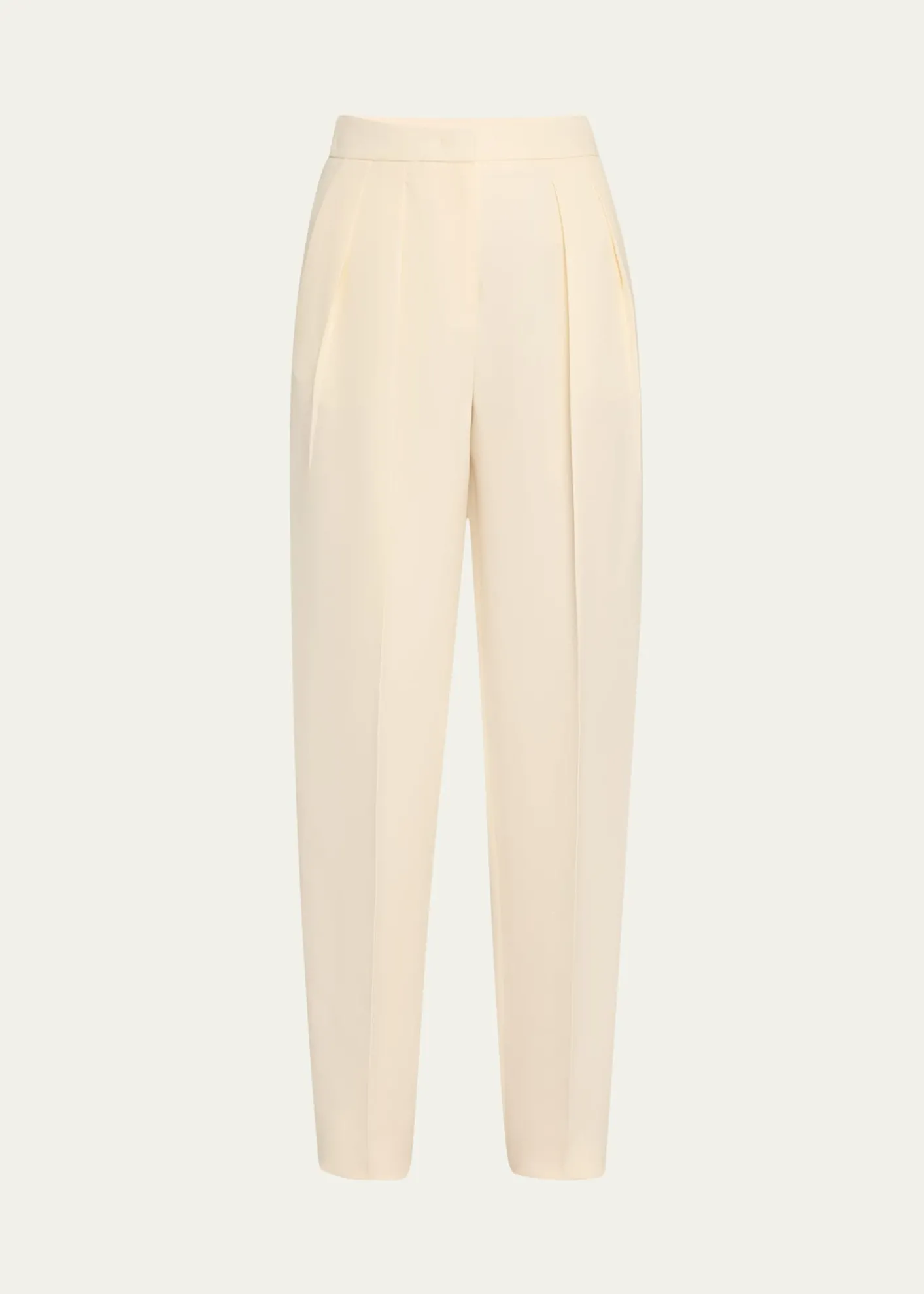 Giorgio ArmaniPleated Cady Straight-Leg Tuxedo Trousers
