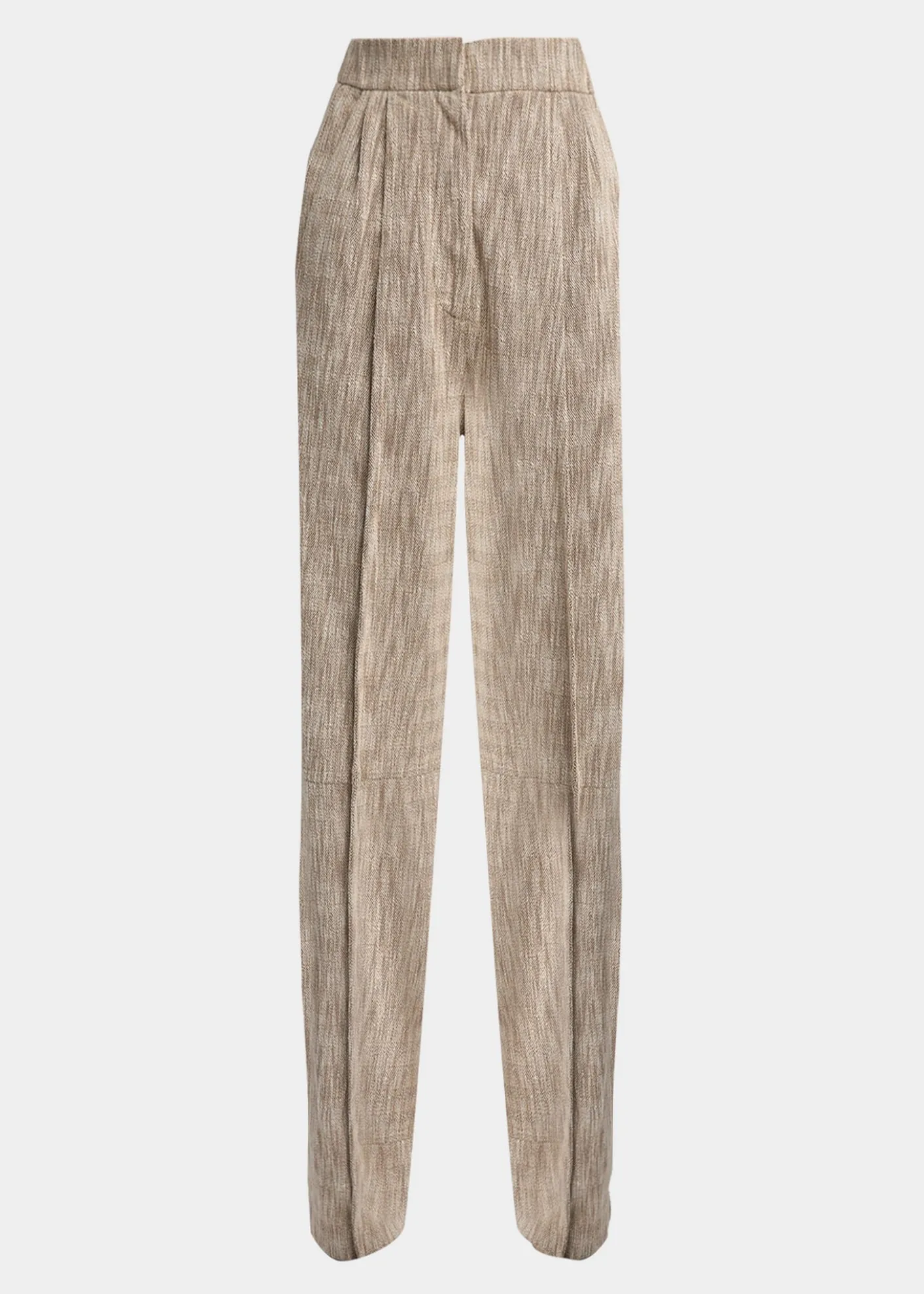 Giorgio ArmaniPleated Cotton Jacquard Tapered-Leg Trousers