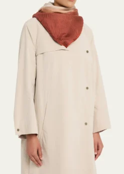 Giorgio ArmaniPleated Ombre Silk Stole, 35.4"