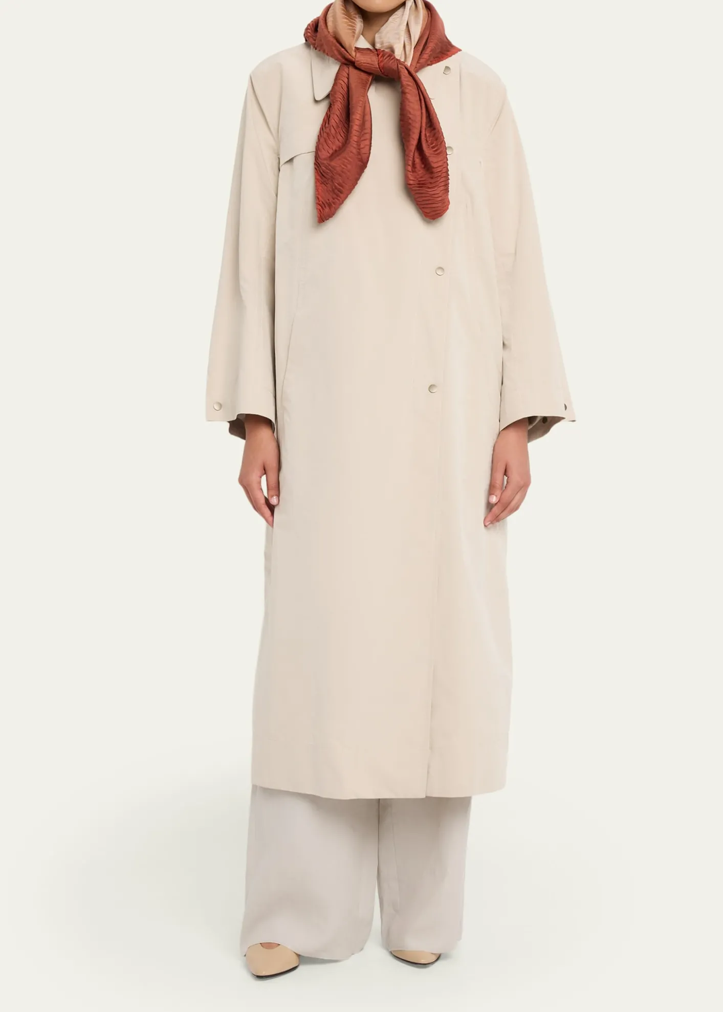Giorgio ArmaniPleated Ombre Silk Stole, 35.4"