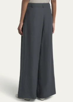 Giorgio ArmaniPleated Wide-Leg Linen Trousers