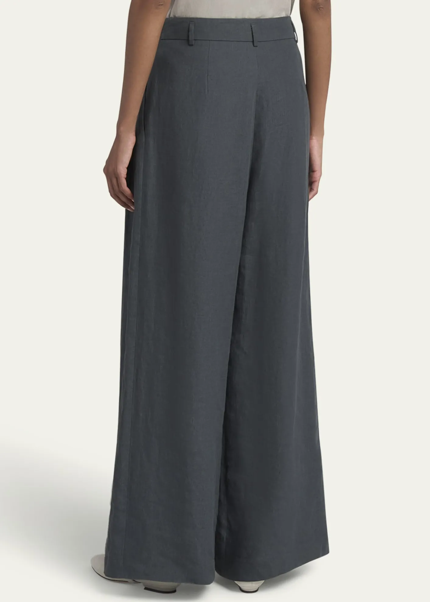 Giorgio ArmaniPleated Wide-Leg Linen Trousers