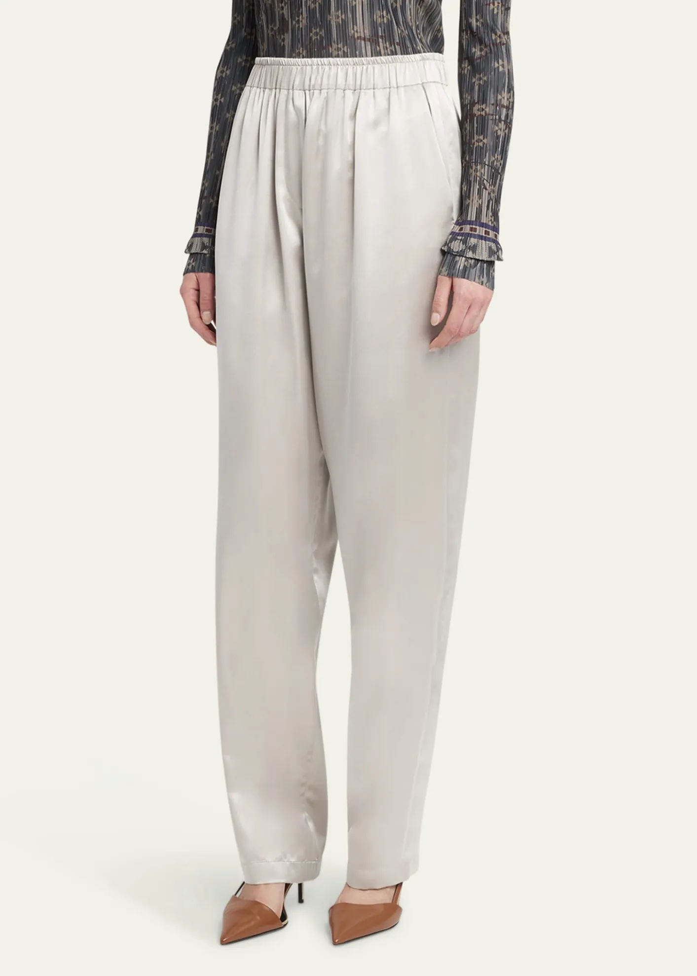Giorgio ArmaniPull-On Silk Trousers