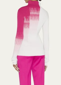 Giorgio ArmaniRibbed Ombre Turtleneck Sweater