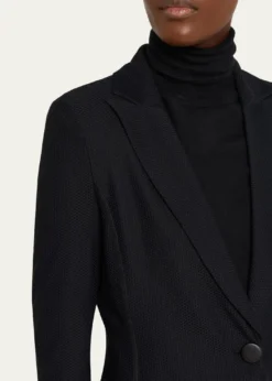 Giorgio ArmaniRice Stitch Jersey Single-Breasted Jacket