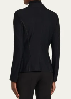 Giorgio ArmaniRice Stitch Jersey Single-Breasted Jacket