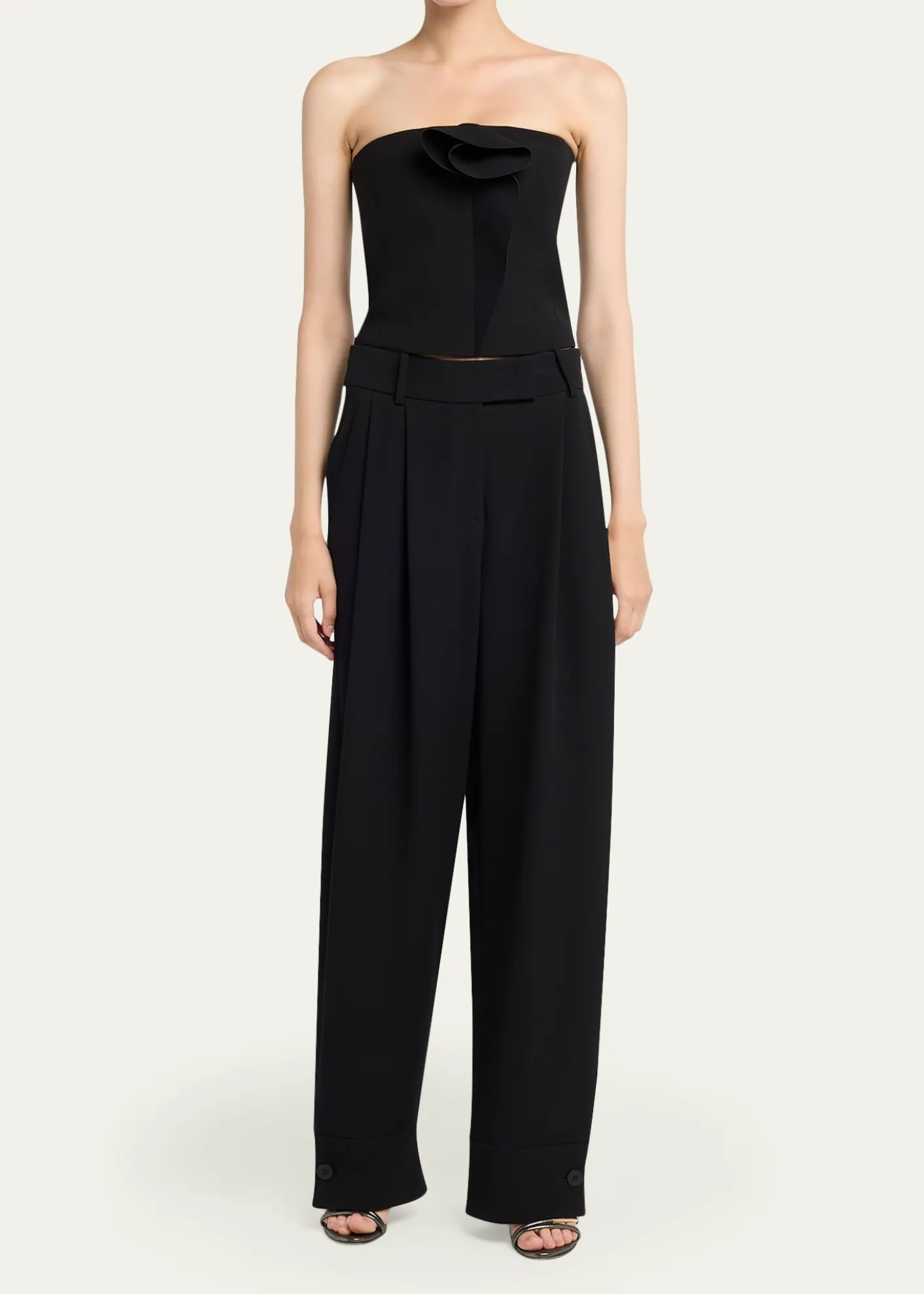 Giorgio ArmaniRosette Strapless Silk Top