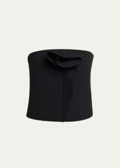 Giorgio ArmaniRosette Strapless Silk Top