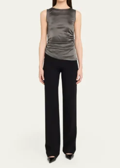 Giorgio ArmaniRuched Jersey Sleeveless Top