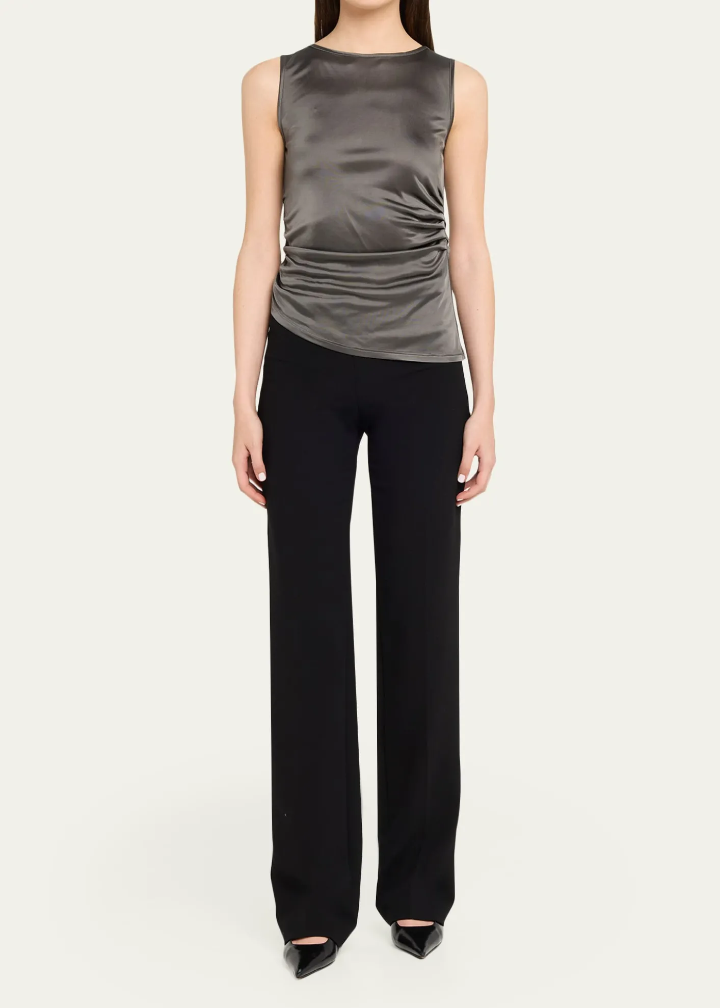 Giorgio ArmaniRuched Jersey Sleeveless Top