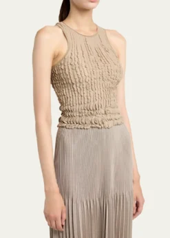 Giorgio ArmaniRuffle Knit Tank Top