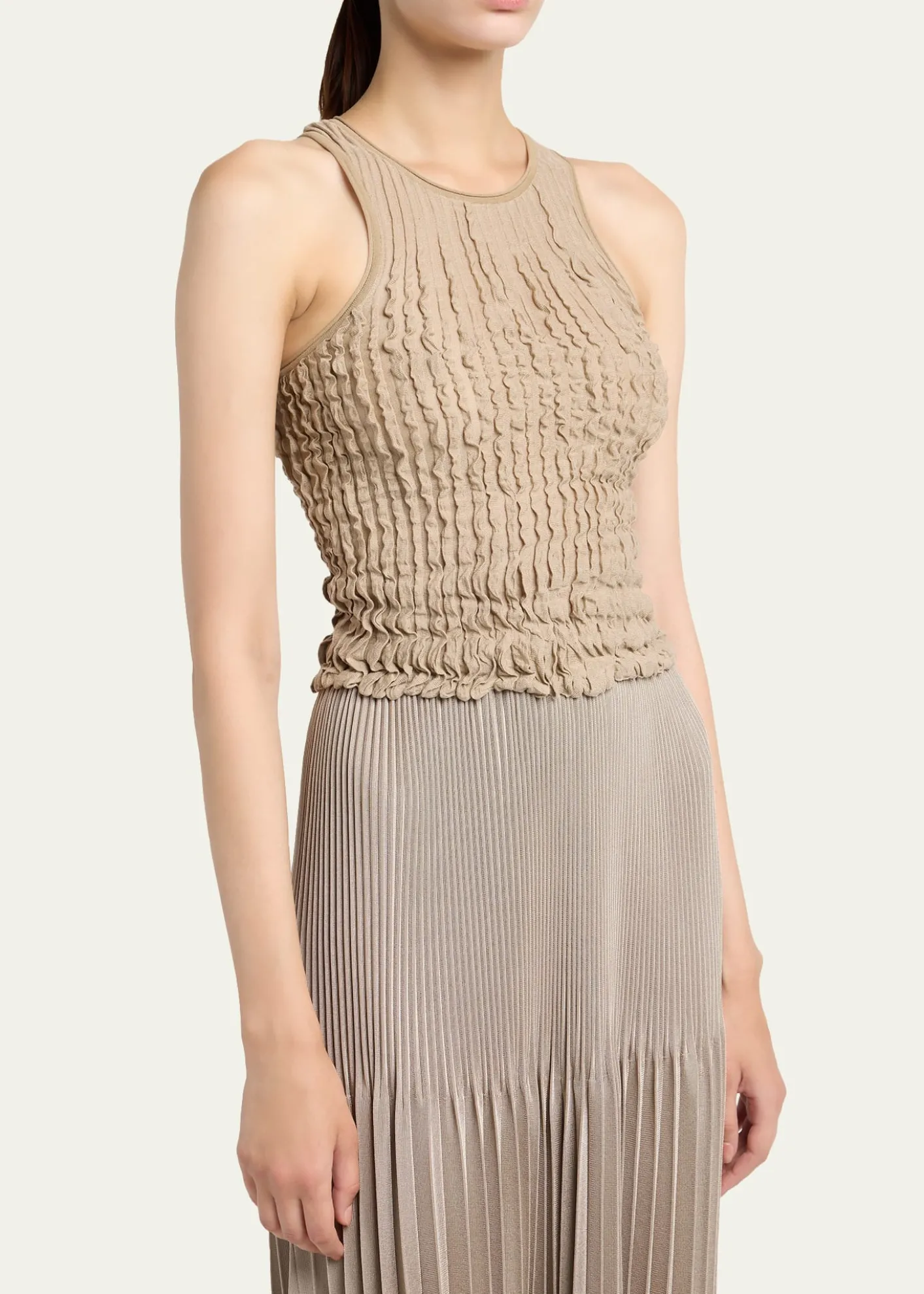 Giorgio ArmaniRuffle Knit Tank Top