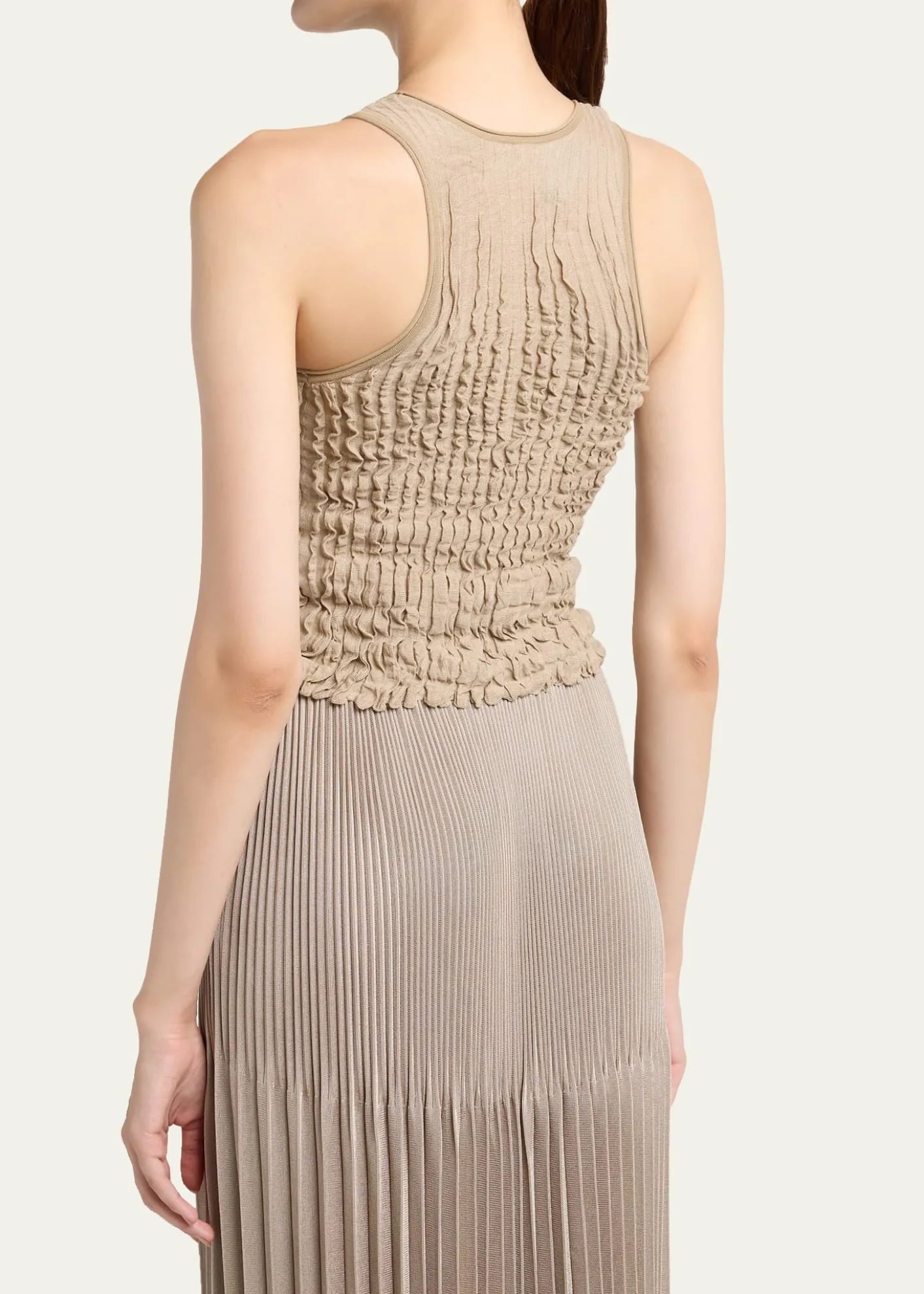 Giorgio ArmaniRuffle Knit Tank Top