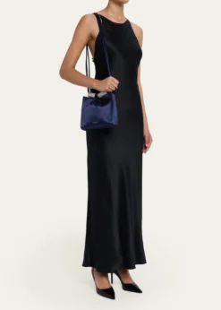 Giorgio ArmaniSatin Shoulder Bag with Rhinestone Detail