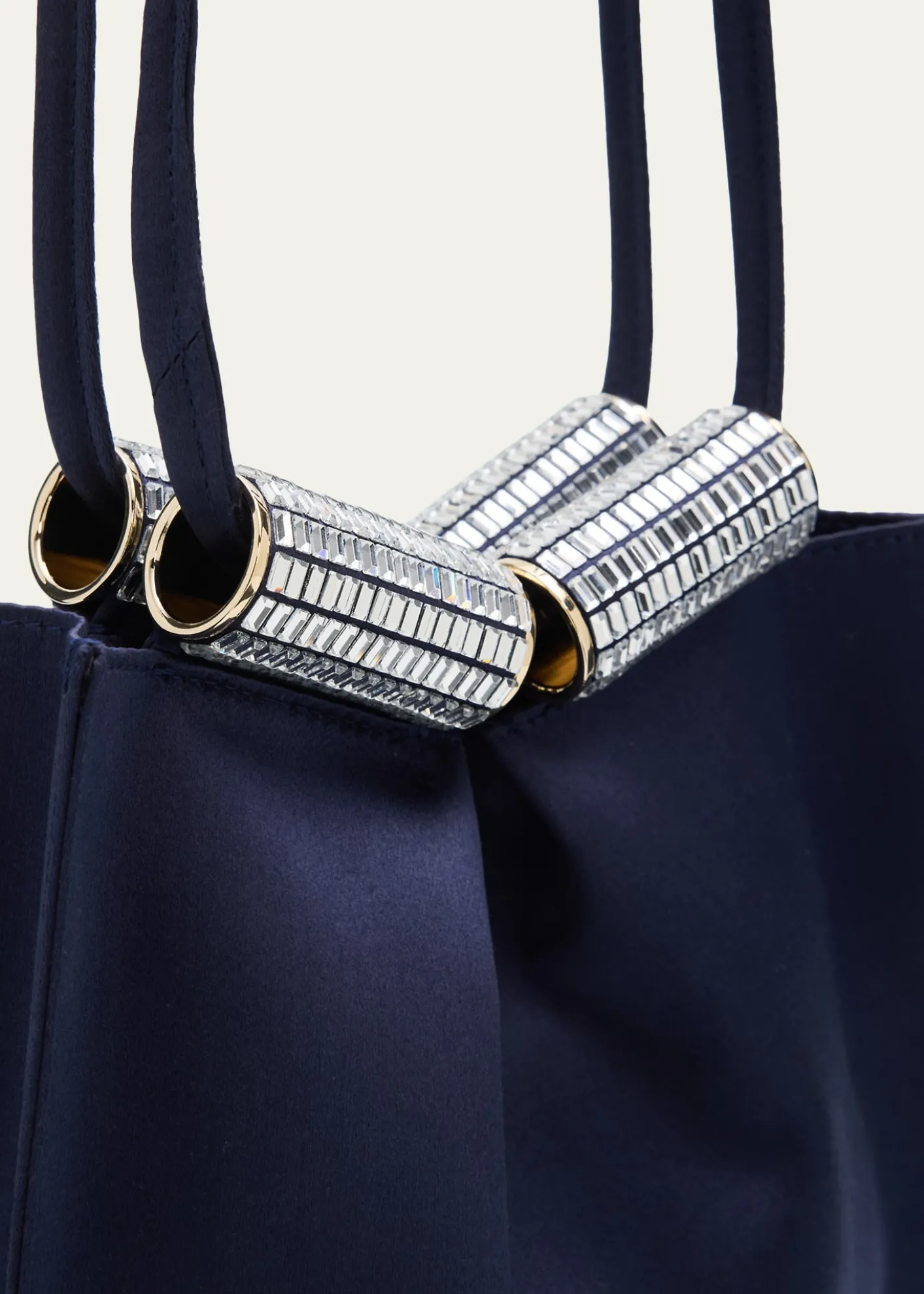 Giorgio ArmaniSatin Shoulder Bag with Rhinestone Detail