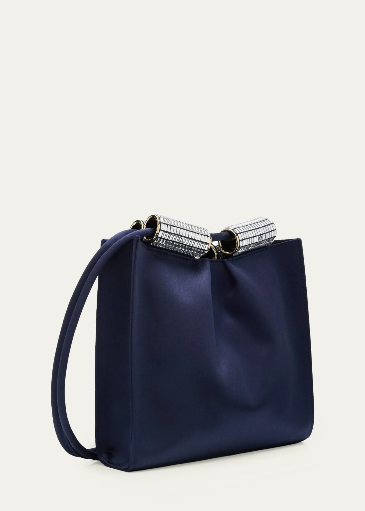 Giorgio ArmaniSatin Shoulder Bag with Rhinestone Detail
