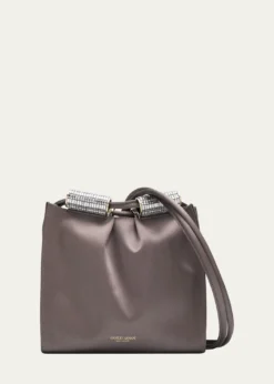 Giorgio ArmaniSatin Shoulder Bag with Rhinestone Detail