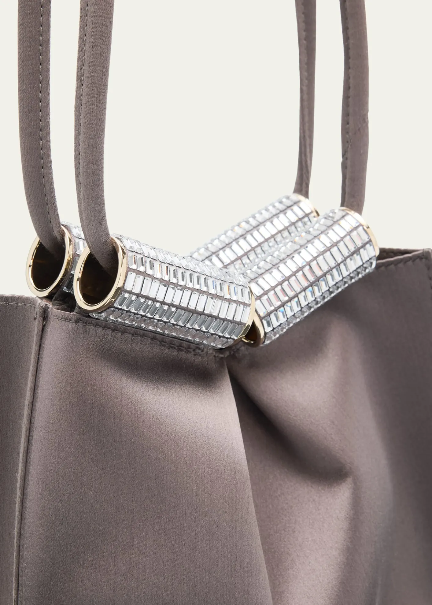 Giorgio ArmaniSatin Shoulder Bag with Rhinestone Detail