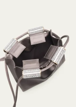 Giorgio ArmaniSatin Shoulder Bag with Rhinestone Detail