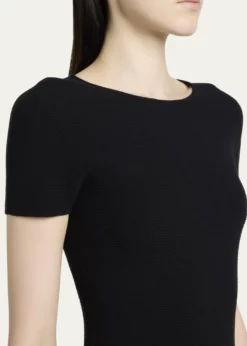 Giorgio ArmaniScoop-Neck Short-Sleeve Tee, Black