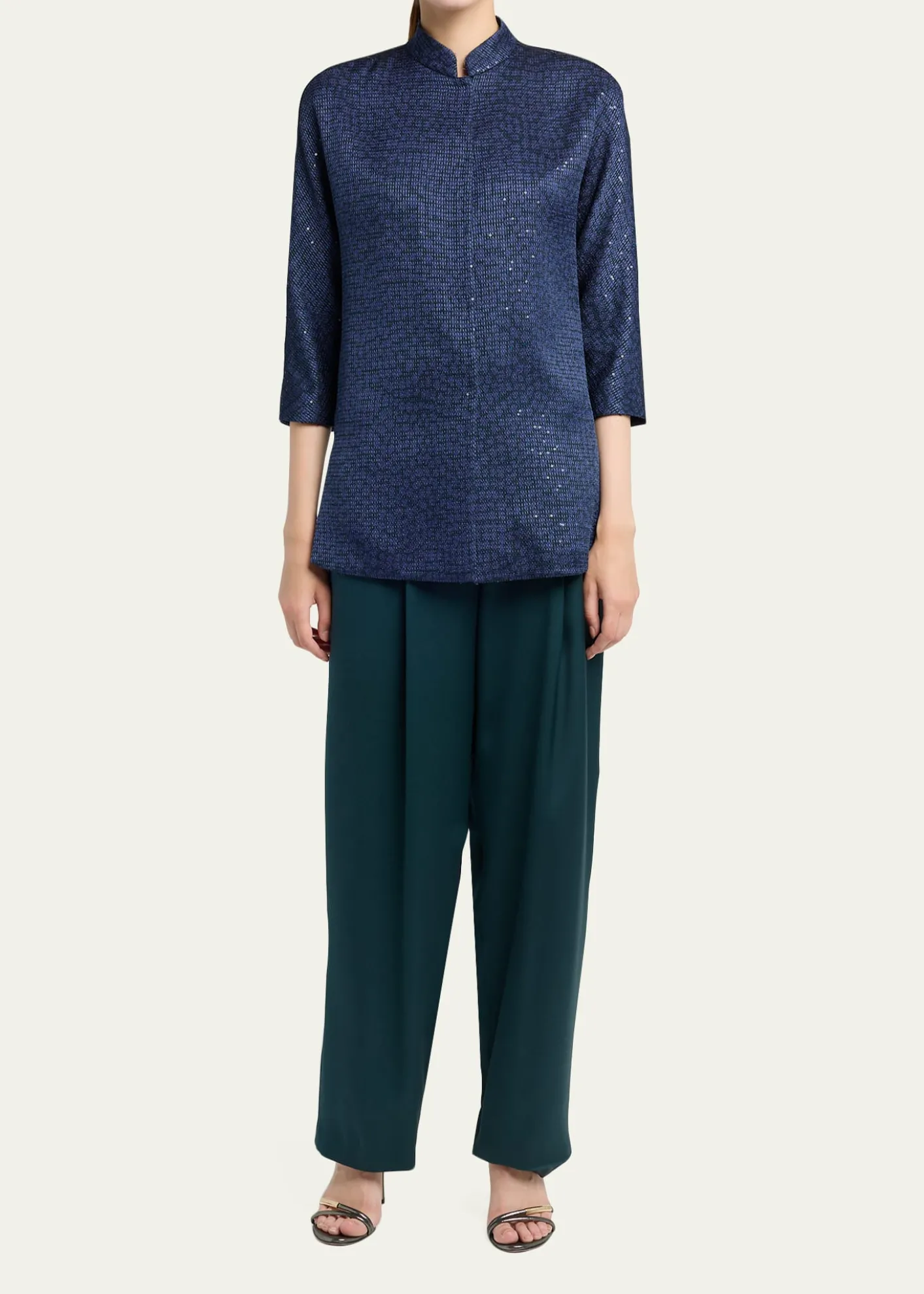 Giorgio ArmaniSequined Single-Breasted Blazer