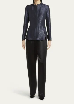 Giorgio ArmaniSequin Jacquard Single-Breasted Evening Jacket