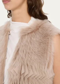 Giorgio ArmaniShearling Silk Vest