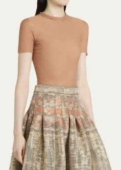 Giorgio ArmaniShort Sleeve Cotton Sweater