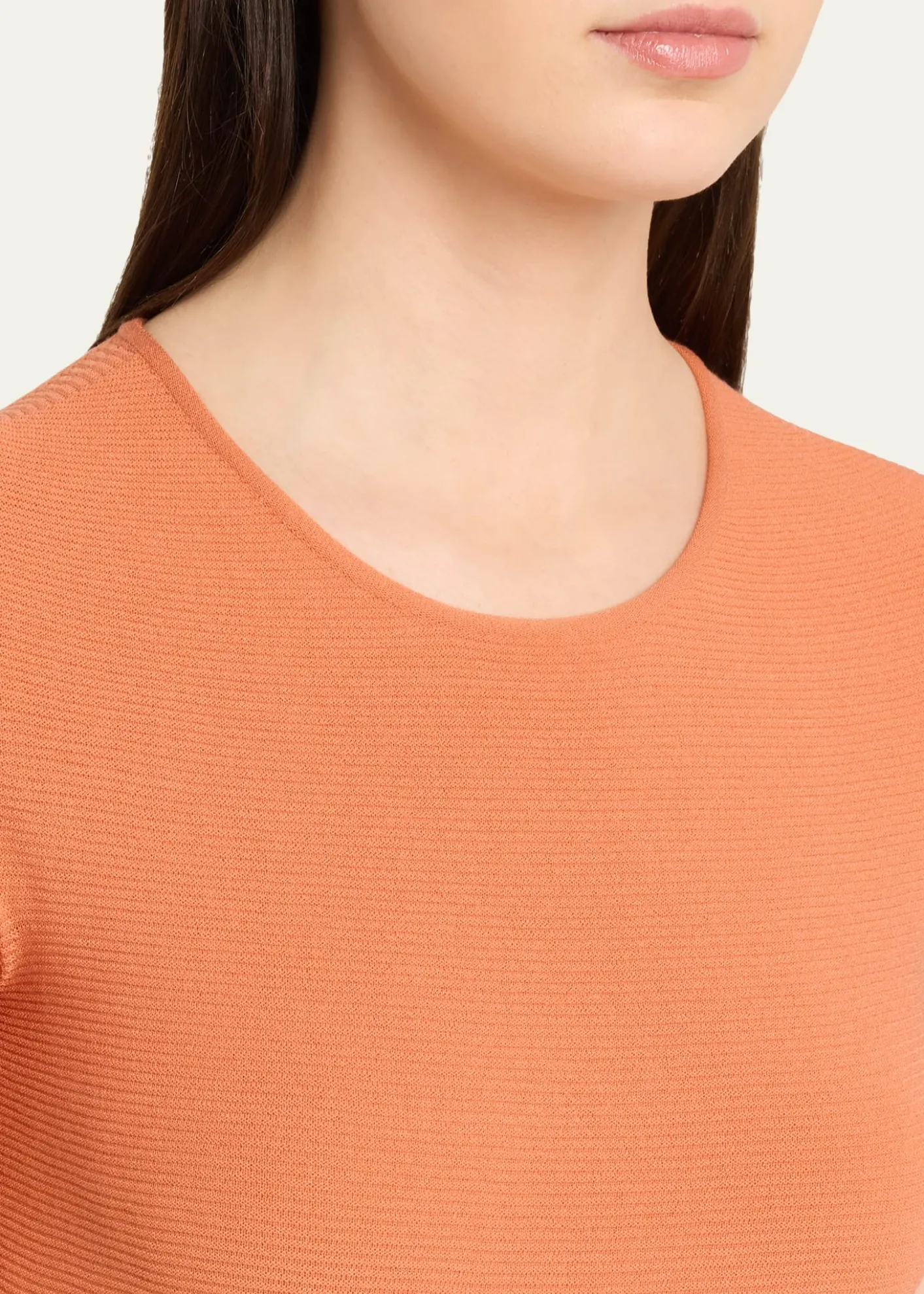 Giorgio ArmaniShort-Sleeve Crewneck Sweater
