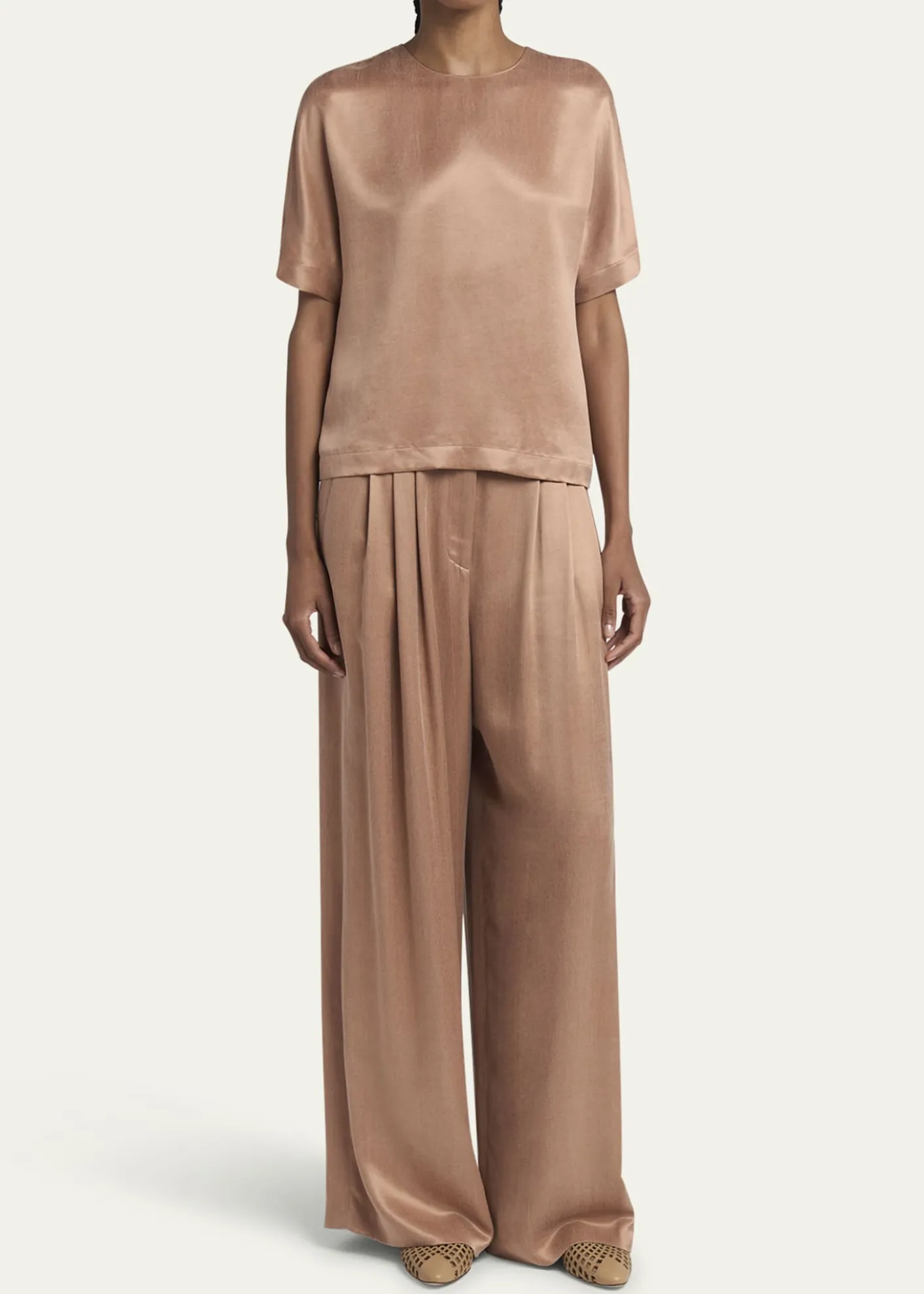 Giorgio ArmaniShort Sleeve Viscose-Blend Top