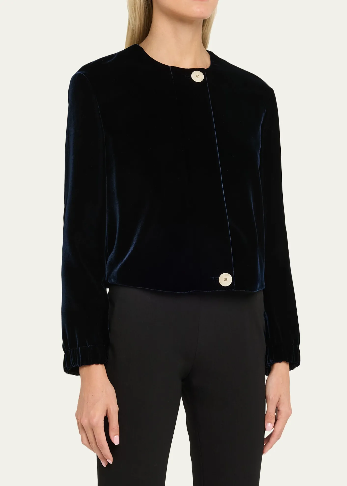 Giorgio ArmaniShort Velvet Jacket