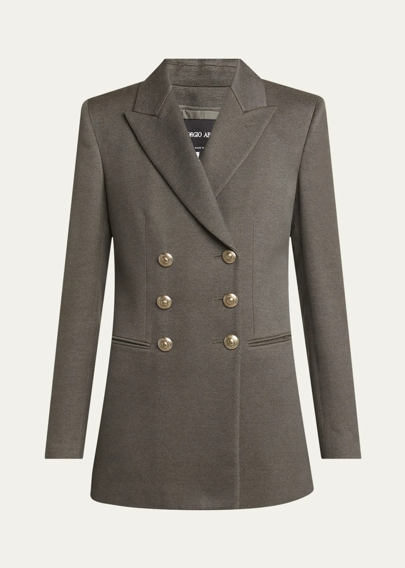 Giorgio ArmaniSilk Cotton Double-Breasted Blazer