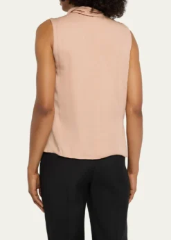 Giorgio ArmaniSilk Cross-Front Blouse