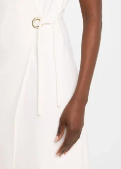 Giorgio ArmaniSilk Wrap Midi Dress with Tie Detail