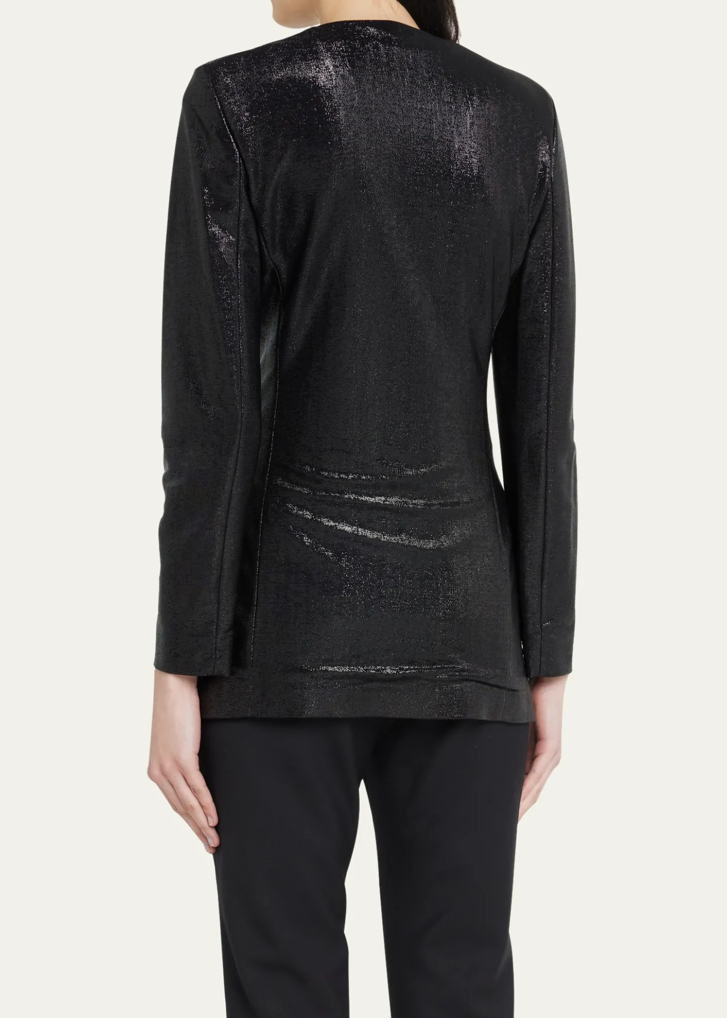 Giorgio ArmaniSparkle Collarless Slim Jacket