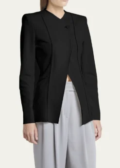Giorgio ArmaniStretch Viscose Asymmetrical Knit Jacket