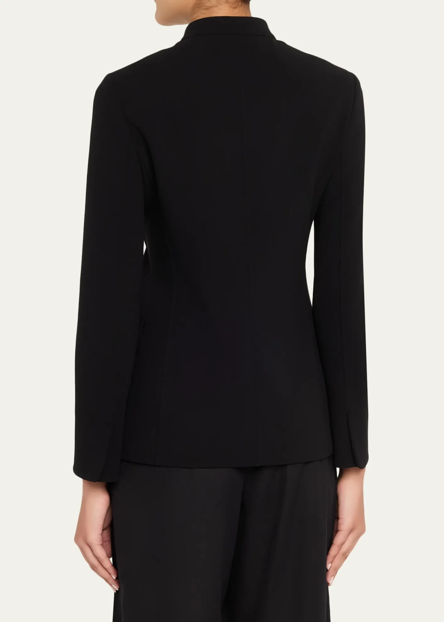 Giorgio ArmaniStretch Wool Crepe Double-Breasted Blazer