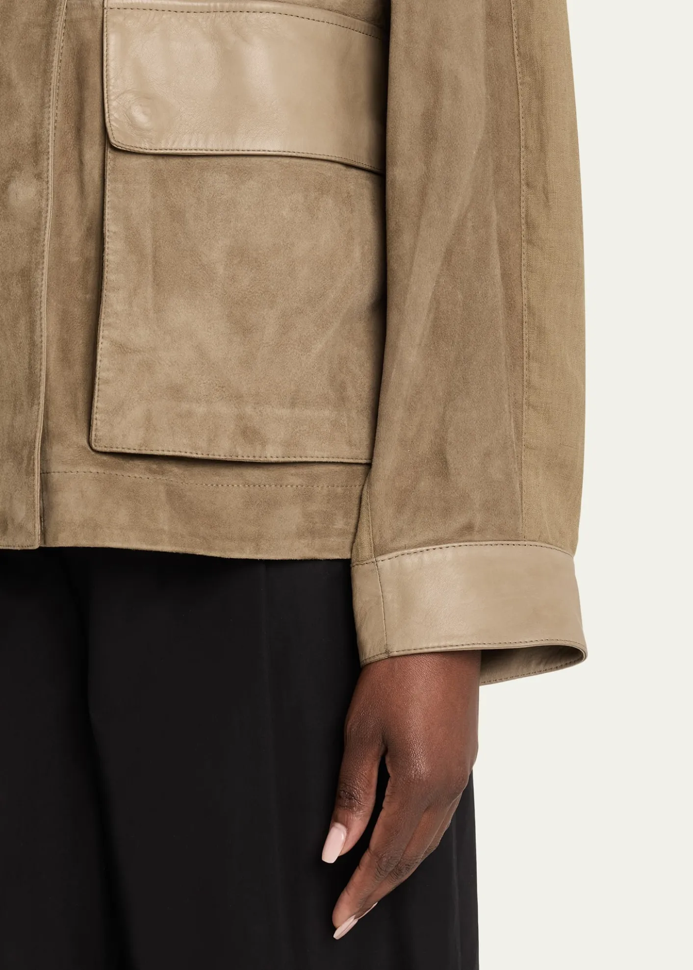 Giorgio ArmaniSuede Oversized Blouson Jacket