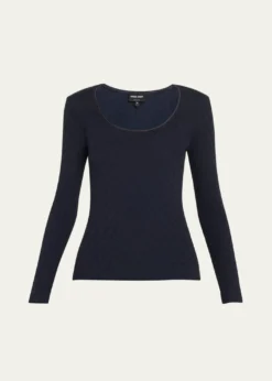 Giorgio ArmaniTextured Jersey Long-Sleeve Tee